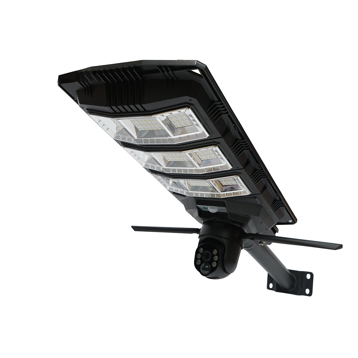 Lampa solara LED 450W, camera supraveghere Ai 4 MP, WIFI, sim 4G cu panou solar 24W, baterie LifePo4 18Ah, rotativa 360, night vision, detectie umana, aplicatie V380 Pro